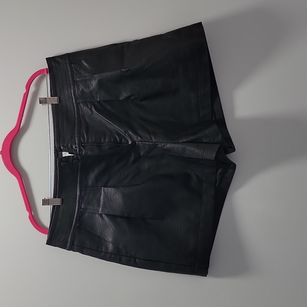 Leather like shorts